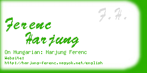 ferenc harjung business card